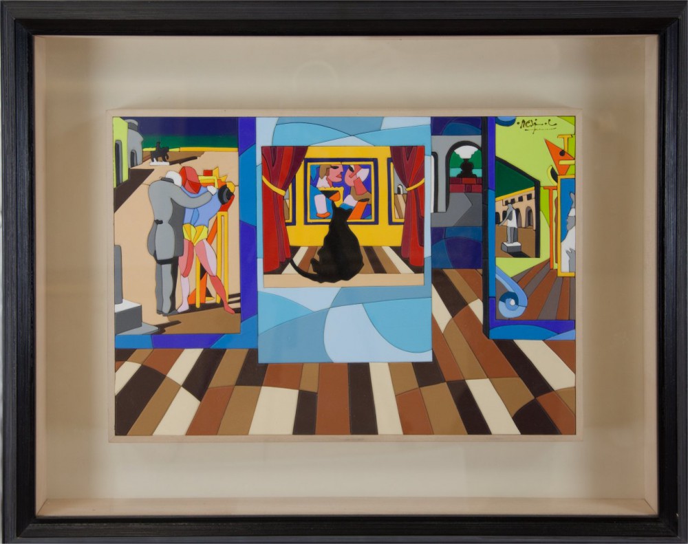 ugo nespolo: There is a cat, Omaggio a Picasso e De Chirico